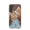 Chocolate Brown Gone Fishing Samsung Galaxy S23+(Plus) Case