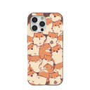 Chocolate Brown Happy Hamsters iPhone 15 Pro Max Case