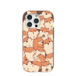 Chocolate Brown Happy Hamsters iPhone 15 Pro Case
