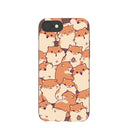 Chocolate Brown Happy Hamsters iPhone 6/6s/7/8/SE Case