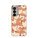 Chocolate Brown Happy Hamsters Samsung Galaxy S26 Case