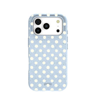 Powder Blue Indigo Dots iPhone 17 Pro Case