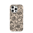 Seashell Inked Blooms iPhone 16 Pro Case