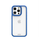 Clear iPhone 16 Pro Case with Electric Blue Ridge