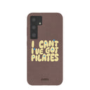 Chocolate Brown Ive got Pilates Samsung Galaxy S24 Case