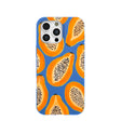 Electric Blue Juicy Papayas iPhone 16 Pro Max Case