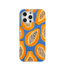 Electric Blue Juicy Papayas iPhone 16 Pro Max Case