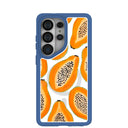 Clear Juicy Papayas Samsung Galaxy S26 Ultra Case With True Blue Ridge (Magnetic Charging included)