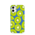 Electric Blue Kiwi Slices iPhone 16 Plus Case