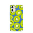 Electric Blue Kiwi Slices iPhone 16 Plus Case