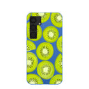 Electric Blue Kiwi Slices Samsung Galaxy S25 Case