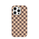 Chocolate Brown Latte Check iPhone 16 Pro Case