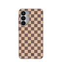 Chocolate Brown Latte Check Samsung Galaxy S26+(Plus) Case
