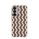 Chocolate Brown Latte Waves Samsung Galaxy S26+(Plus) Case