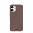 Chocolate Brown Leaf Veins iPhone 16 Plus Case