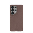 Chocolate Brown Leaf Veins Samsung Galaxy S26 Ultra Case