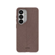 Chocolate Brown Leaf Veins Samsung Galaxy S26 Case