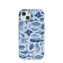 Powder Blue Marine Life iPhone 15 Case