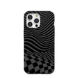 Black Melted Checkers iPhone 15 Pro Max Case