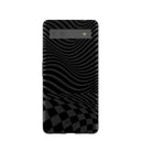 Black Melted Checkers Google Pixel 6a Case