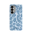Powder Blue Melting Faces Samsung Galaxy S26 Case