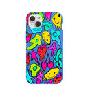 Electric Blue Melty Mood iPhone 14 Plus Case