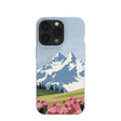Powder Blue Mountains and Blooms iPhone 13 Pro Case