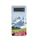 Powder Blue Mountains and Blooms Google Pixel 6 Case