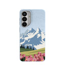 Powder Blue Mountains and Blooms Samsung Galaxy S26+(Plus) Case
