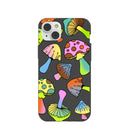 Black Mushroom Party iPhone 14 Plus Case