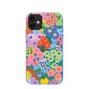 Electric Blue Painted Garden iPhone 11 Case