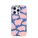 Electric Blue Piggies iPhone 16 Pro Case