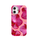 Bubblegum Pink Pink Orchids iPhone 16 Case