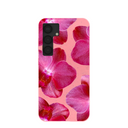 Bubblegum Pink Pink Orchids Samsung Galaxy S25 Case