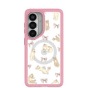 Clear Purrfection Samsung Galaxy S26 Case With Petal Pink Ridge (Magnetic Charging included)