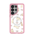 Clear Purrfection Samsung Galaxy S26 Ultra Case With Petal Pink Ridge (Magnetic Charging included)