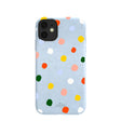 Powder Blue Rainbow Dots iPhone 11 Case