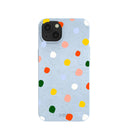 Powder Blue Rainbow Dots iPhone 13 Case