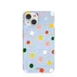 Powder Blue Rainbow Dots iPhone 14 Case