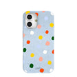 Powder Blue Rainbow Dots iPhone 16 Case