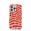 Seashell Red Checks iPhone 14 Pro Max Case