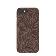 Chocolate Brown Rustic Leaves iPhone 6/6s/7/8/SE Case