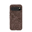Chocolate Brown Rustic Leaves Google Pixel 10/10 Pro Case