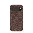 Chocolate Brown Rustic Leaves Google Pixel 9/9 Pro Case
