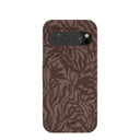 Chocolate Brown Rustic Leaves Google Pixel 9/9 Pro Case