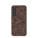 Chocolate Brown Rustic Leaves Samsung Galaxy S23 Case