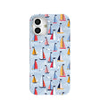 Powder Blue Sails and Seagulls iPhone 16 Plus Case