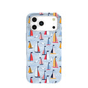 Powder Blue Sails and Seagulls iPhone 17 Pro Max Case