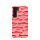 Bubblegum Pink Sardine Stream Samsung Galaxy S25 Case