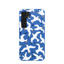 Electric Blue Seagulls Samsung Galaxy S25 Case